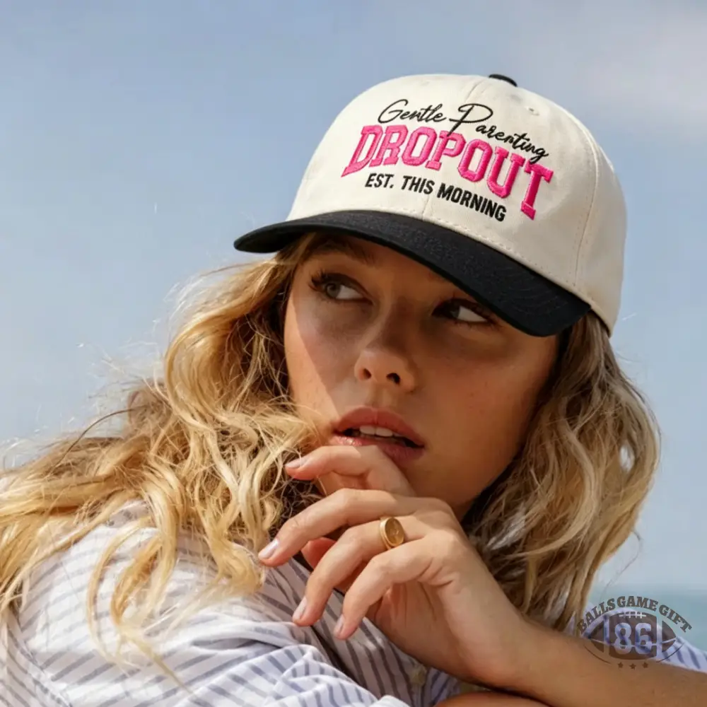 Gentle Parenting Dropout Hat, Embroidered Unisex Dad Mom Baseball Cap, Funny Casual Gift Hat
