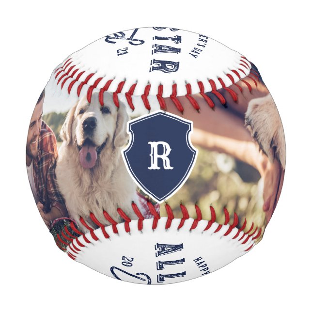 All Star Dad | Happy Father's Day Photo & Monogram Baseball