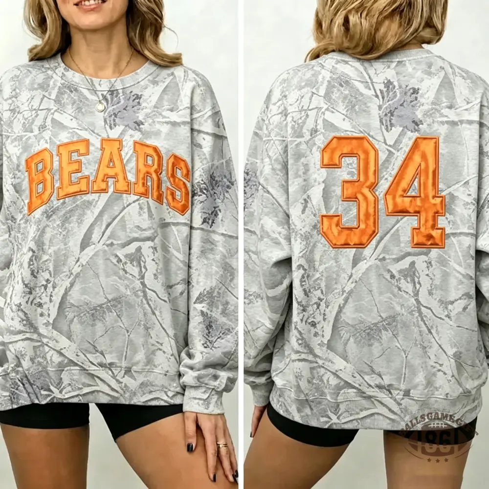 Camo Game Day Puff Print Crewneck Sweatshirt Football Fan Pullover