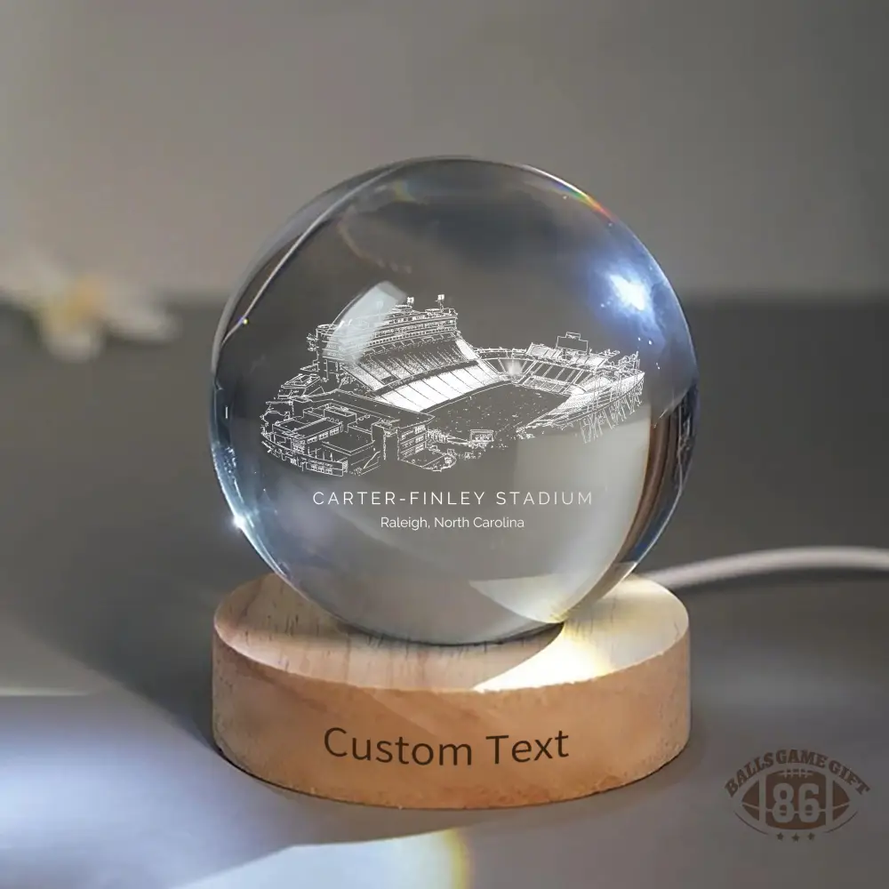 Carter–Finley Stadium 3D Spherical Crystal Ball Lamp