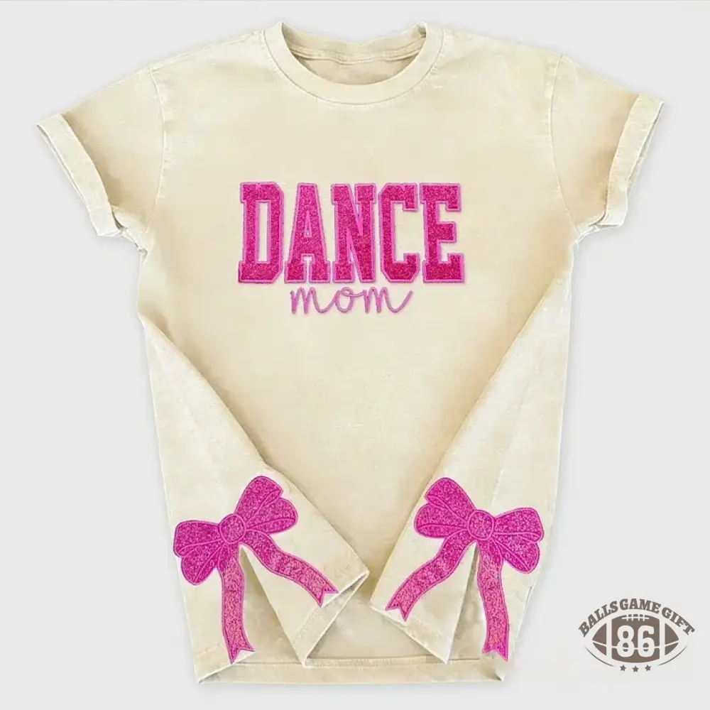 Personalized Embroidered Dance Mom Washed T-Shirt with Kids Name on Sleeve
