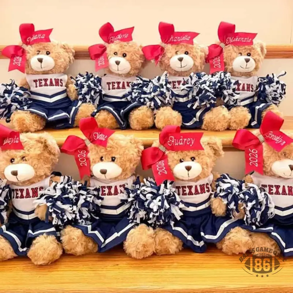 Cheer Bear Embroidered Sweatshirt with Bow | Cute Cheerleading Game Day Gift