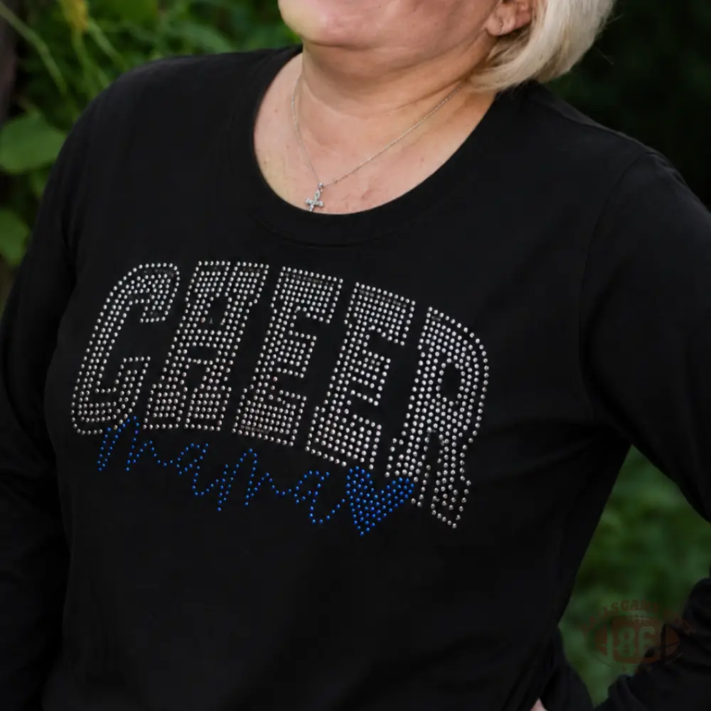 Cheer Mama Bling T-Shirt, Rhinestone Embellished Tee