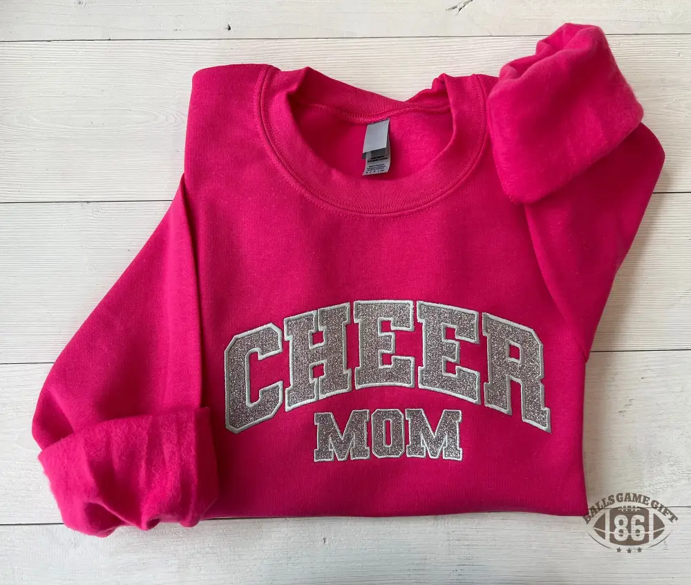 Cheer Mama gift, Embroidered Cheer Mom sweater, Cheerleading Mom tee