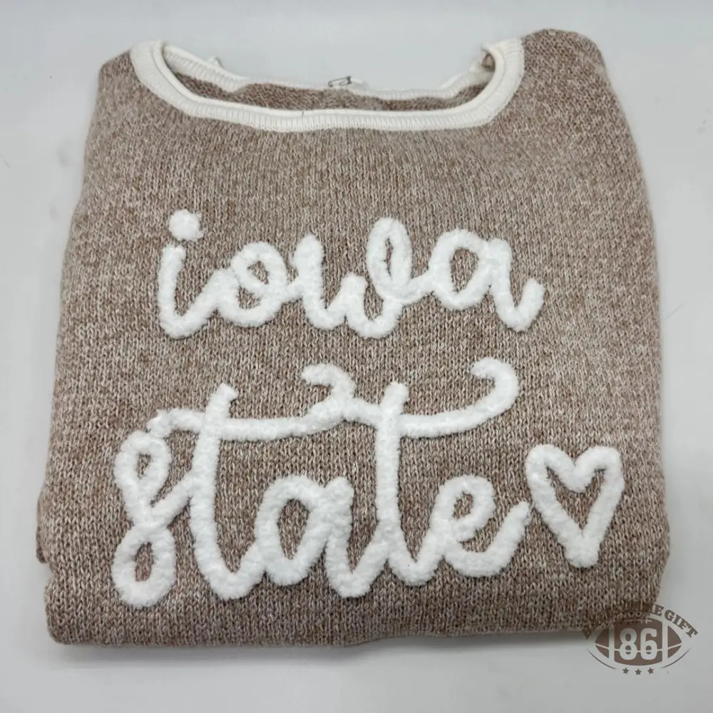 Chenille Letter Boat Neck Knit Sweater | Women Casual Fall Pullover