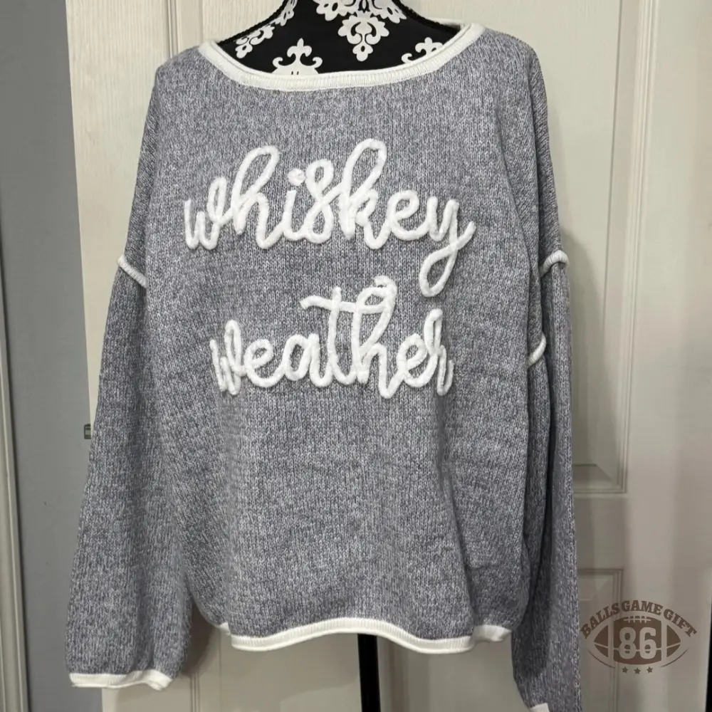 Chenille Letter Boat Neck Knit Sweater | Women Casual Fall Pullover