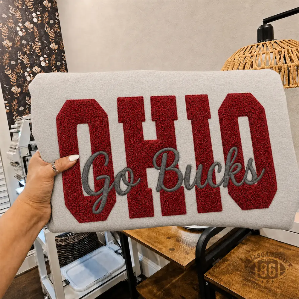 Chenille Patch Letter Sweatshirt, Football Game Day Crewneck, Custom University Team Fan Pullover Top