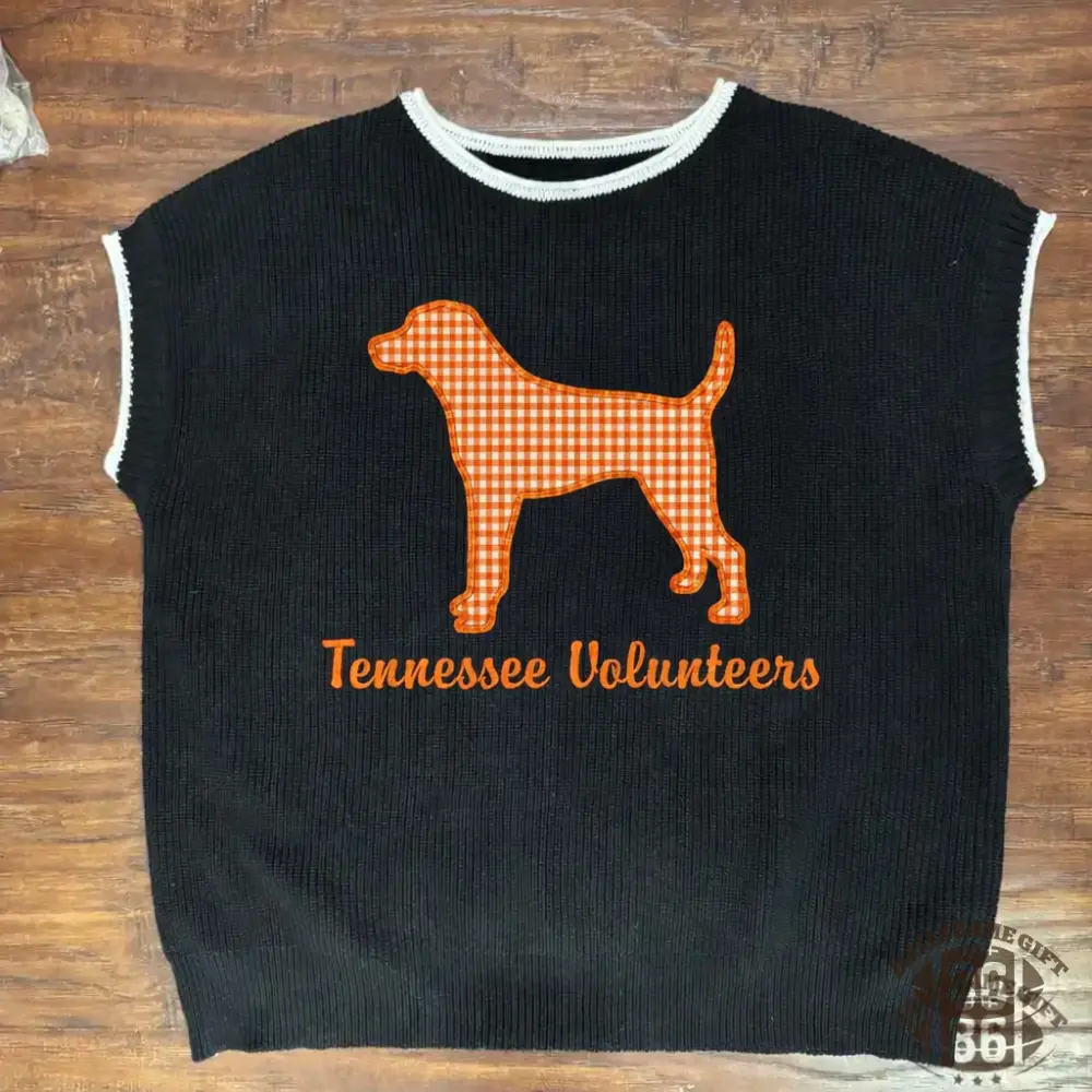 College Team Mascot Gingham Graphic Cap‑Sleeve Knit Top, Women Ringer Neck Casual Fan Knit Tee