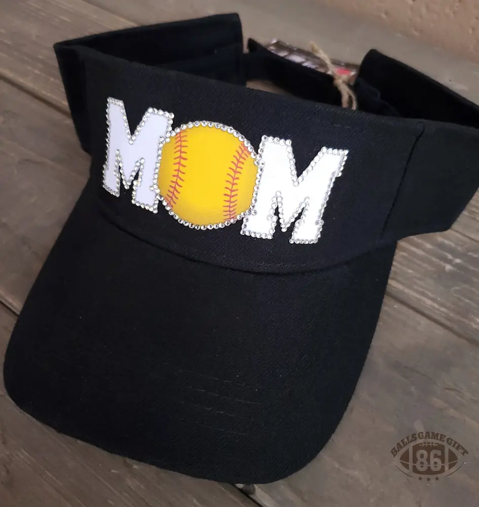 [Copy]Custom Baseball Mom Sparkle Sun Hat Adjustable Visor⚾