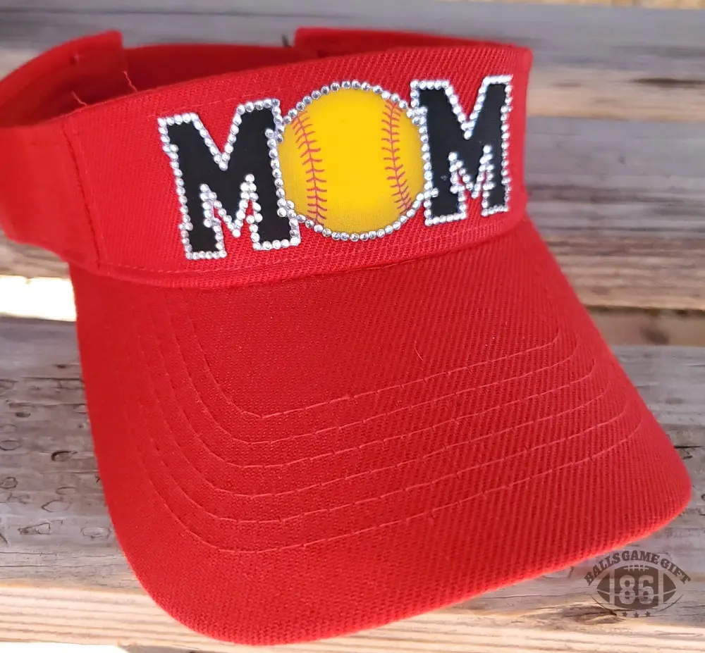 [Copy]Custom Baseball Mom Sparkle Sun Hat Adjustable Visor⚾