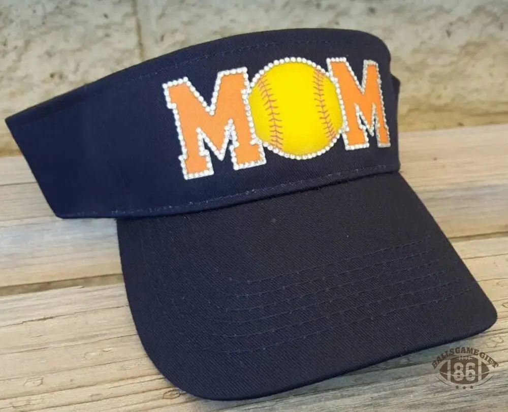 [Copy]Custom Baseball Mom Sparkle Sun Hat Adjustable Visor⚾