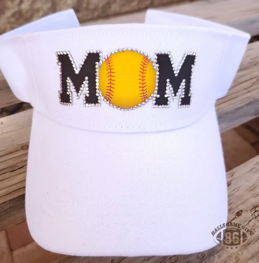 [Copy]Custom Baseball Mom Sparkle Sun Hat Adjustable Visor⚾