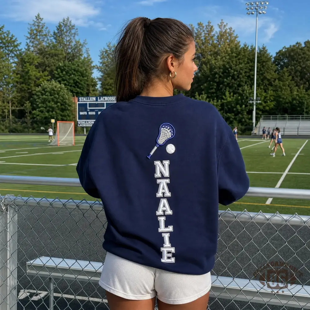 [Copy]Personalized Swim Mom Embroidered Sweatshirt with Custom Kid Name & Bow Back