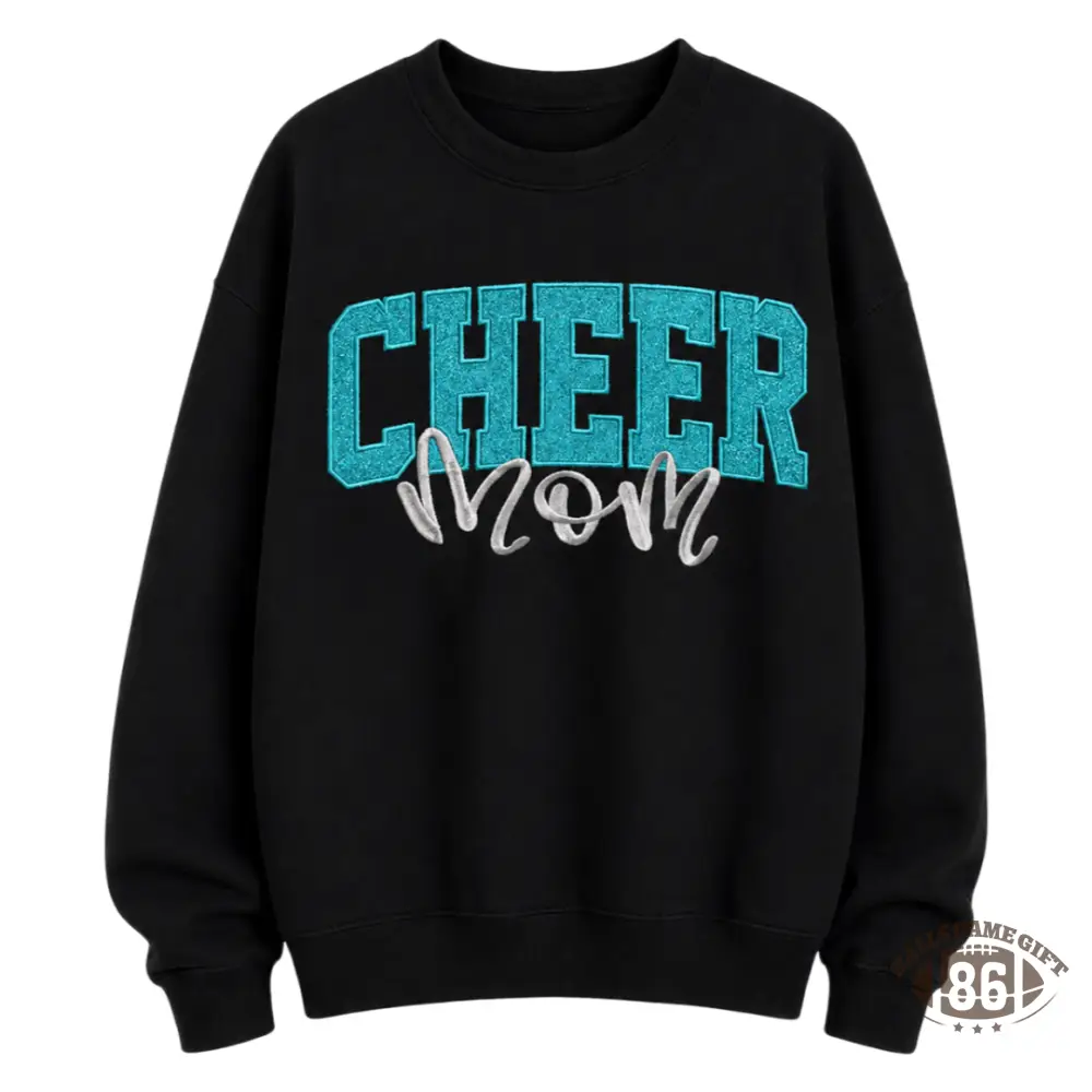 [Copy]Vintage Cheer Mama Bow Name Glitter Oversized Sweatshirt Game Day Wear
