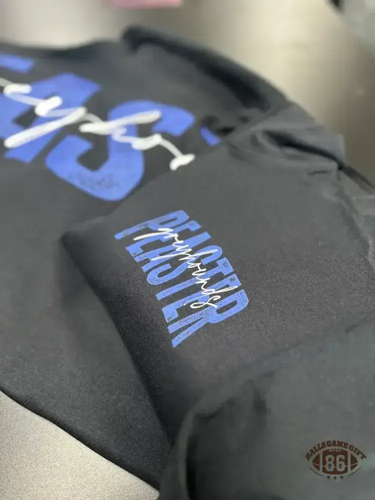 Custom 1/4 Zip Distressed Big Back With Front Print