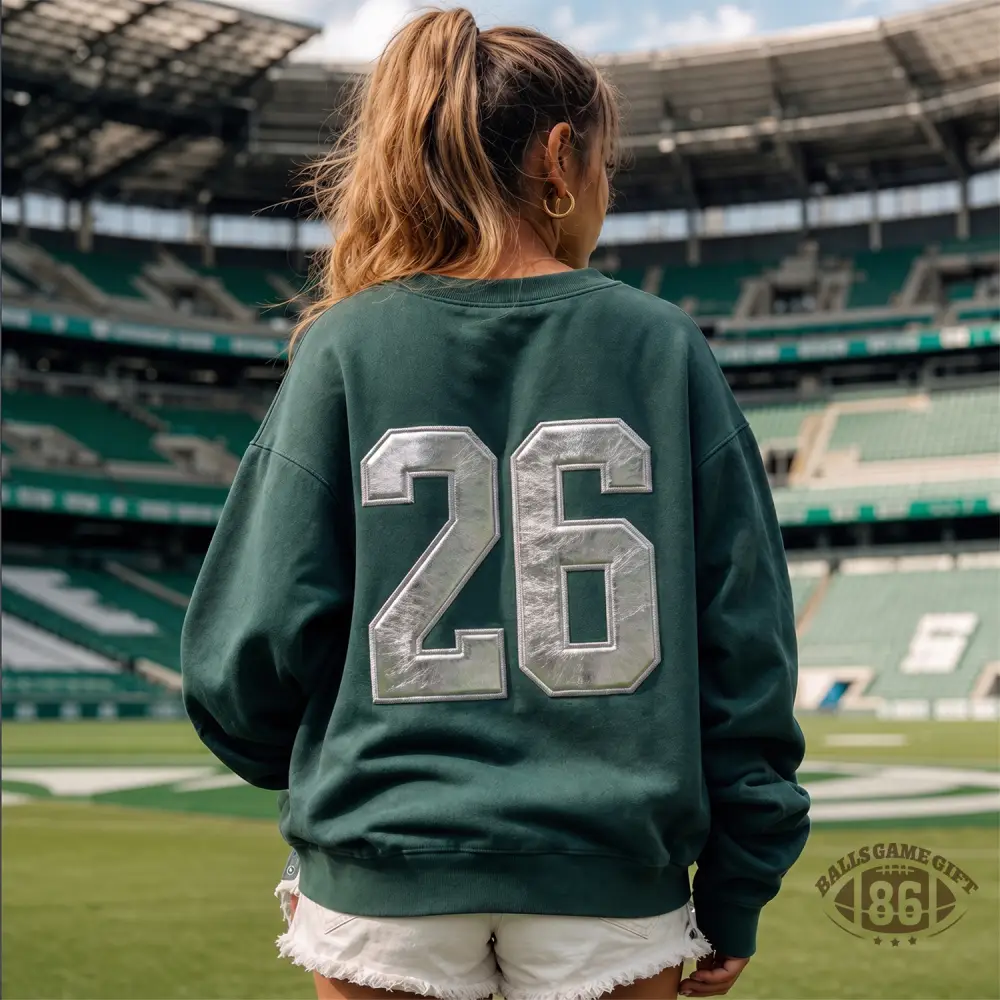 Custom 3D Metallic Puff Printed Team Graphic Sweatshirt For Football Game Day Outfits