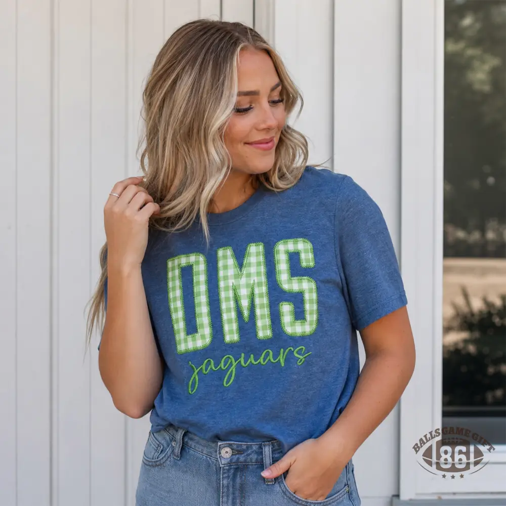 Custom American Campus Gingham  School & Team Name Embroidered Sweatshirt