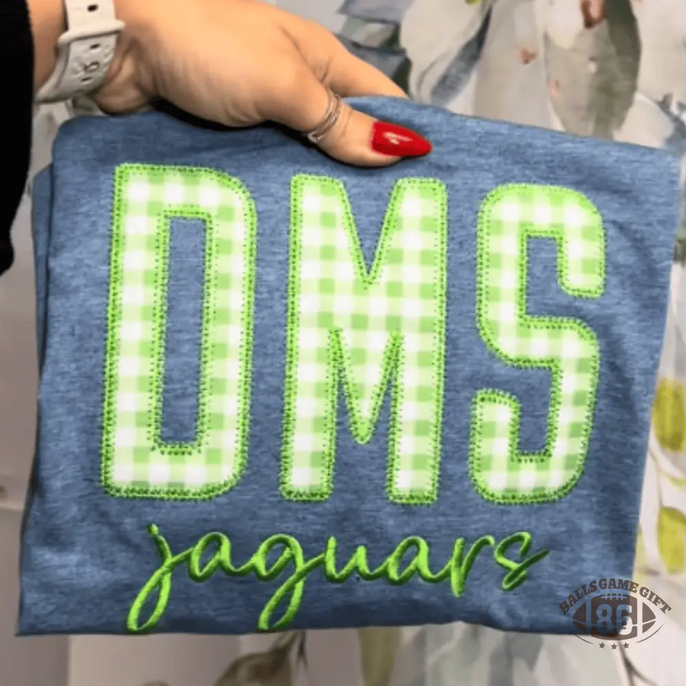 Custom American Campus Gingham  School & Team Name Embroidered Sweatshirt