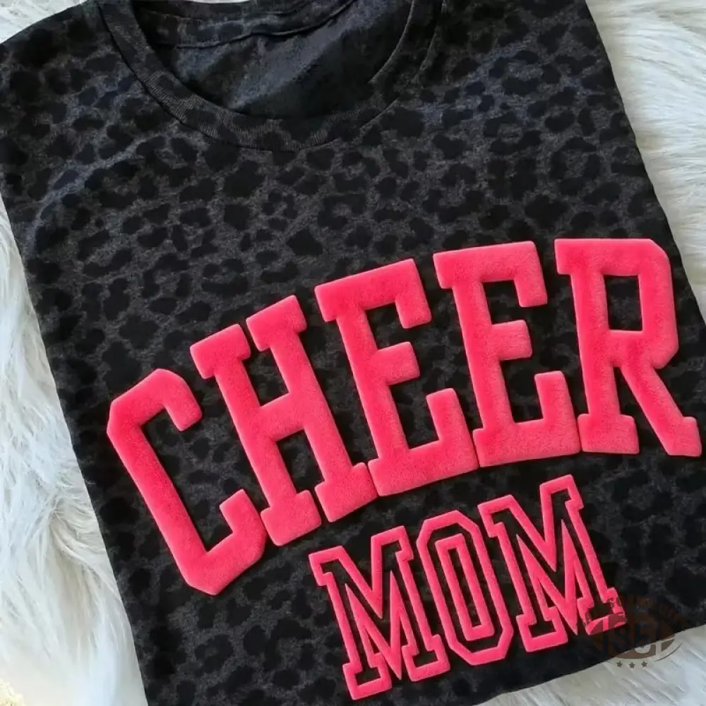 Custom American Vintage Leopard Print Letter Hoodie, Cheer Mom Personalized Loose‑Fit Top
