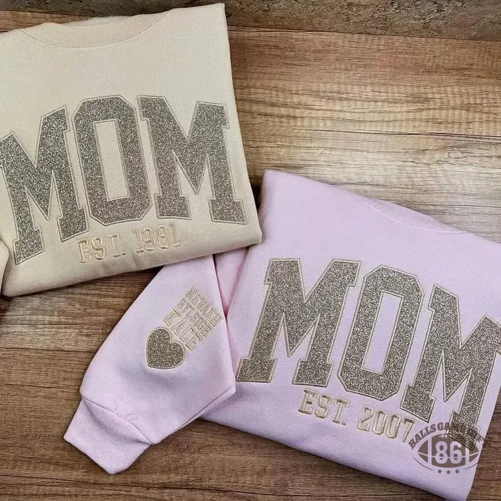 Custom Applique Glitter Mama Sweatshirt/T-shirt