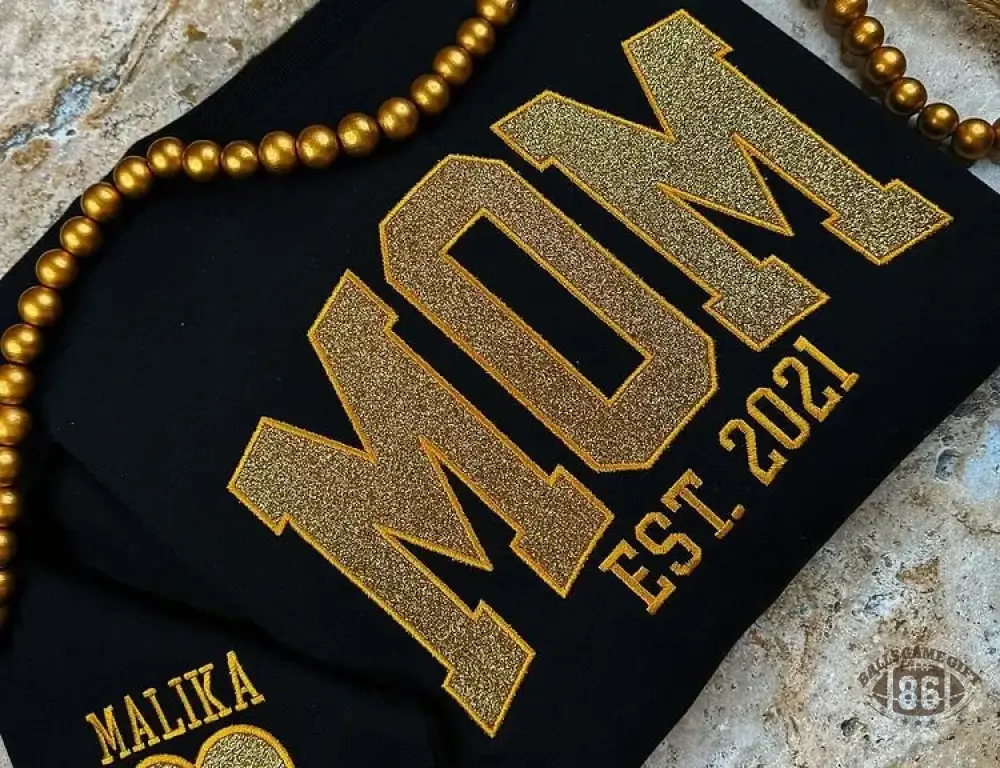 Custom Applique Glitter Mama Sweatshirt/T-shirt