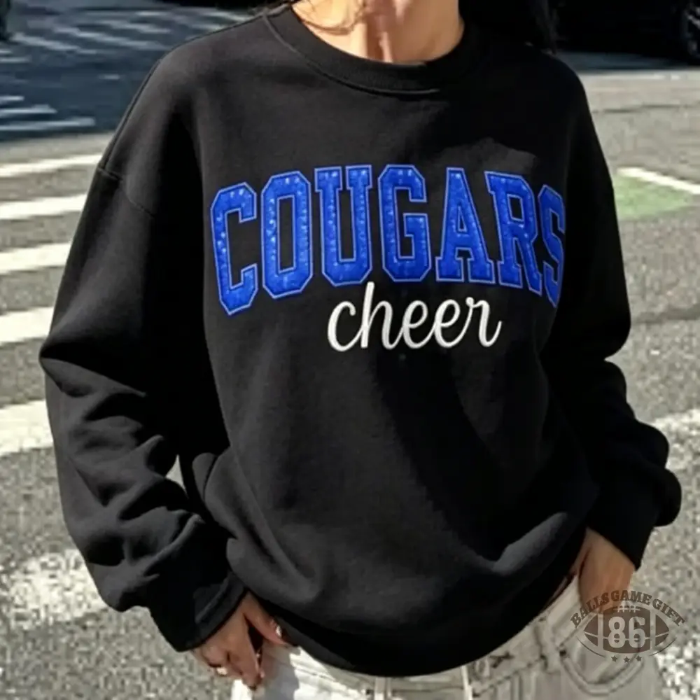  Custom Back Name Rhinestone Cheer Bow Crewneck