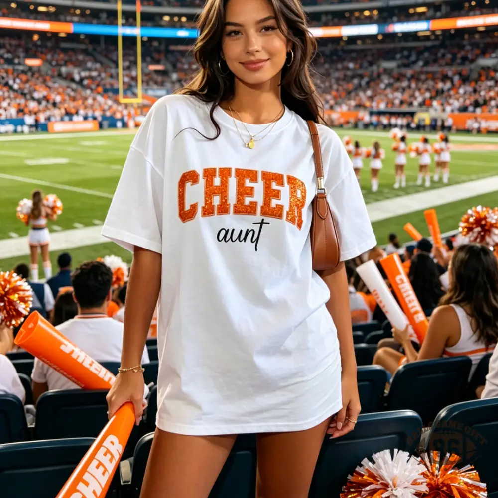 Custom Back Name Sequin Cheer Bow T-shirt Team Spirit Sweatshirt