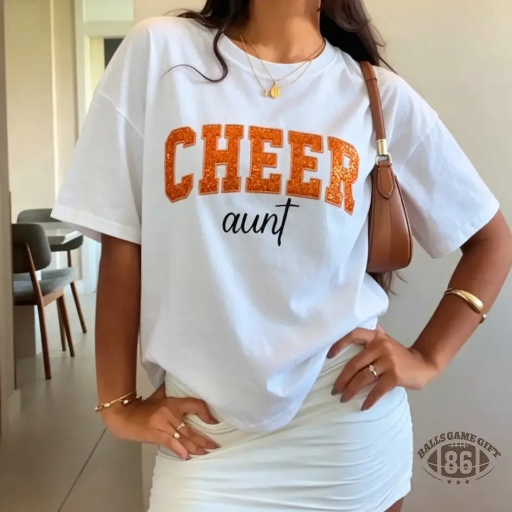 Custom Back Name Sequin Cheer Bow T-shirt Team Spirit Sweatshirt