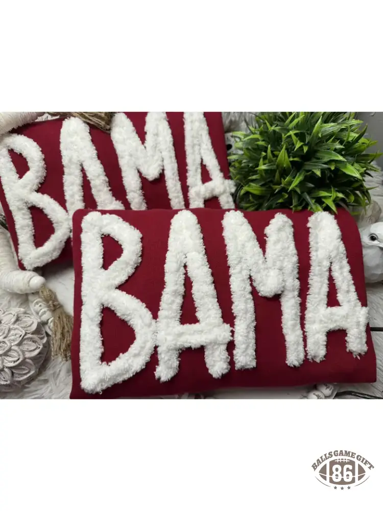 Custom BAMA Chenille Letter Oversized Gameday Sweatshirt