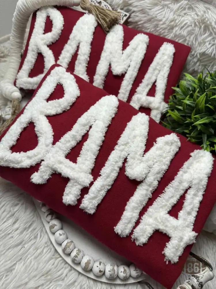 Custom BAMA Chenille Letter Oversized Gameday Sweatshirt