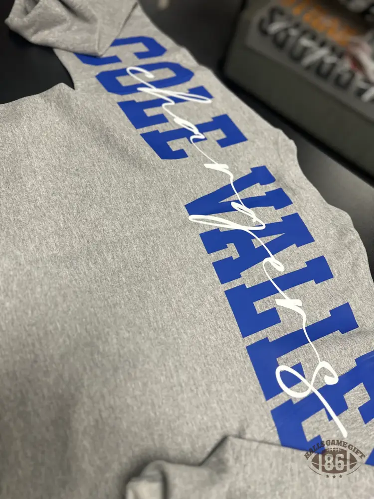 Custom Big Back Sweatshirt with Cursive Center Name