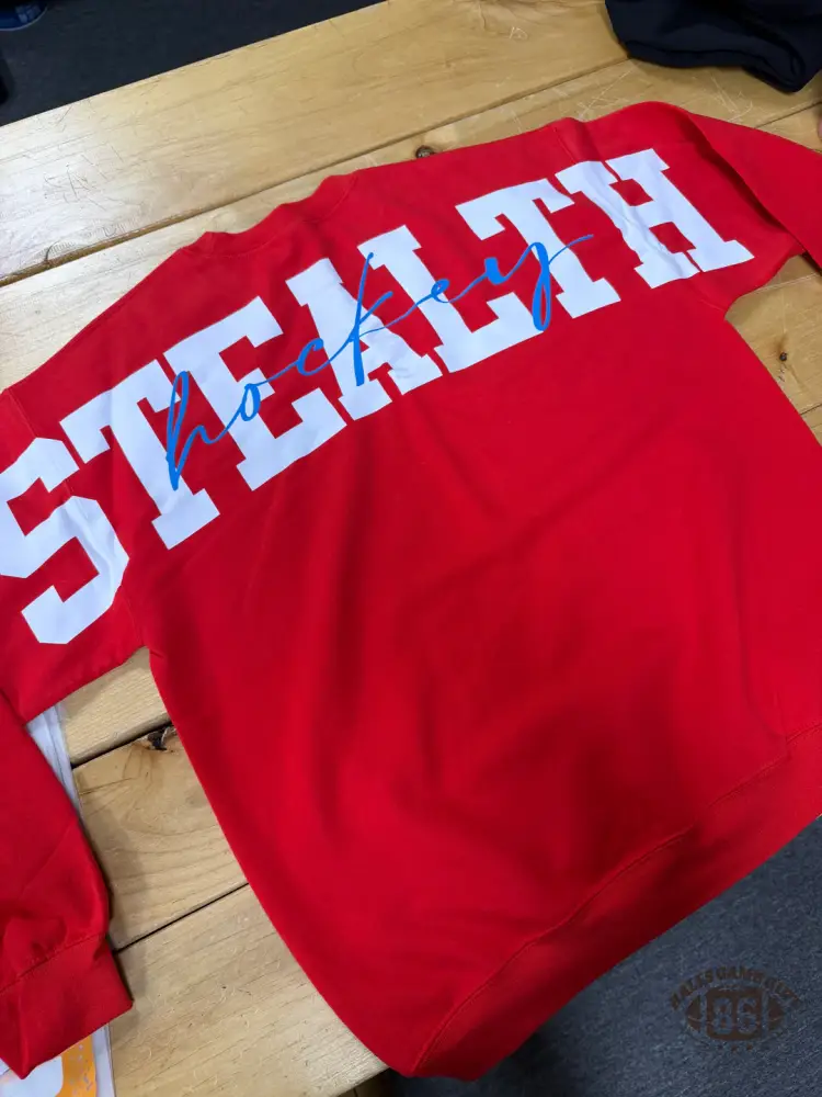 Custom Big Back Sweatshirt with Cursive Center Name
