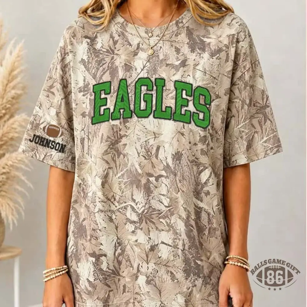 Custom Camo Embroidered Team Name Sweatshirt Leopard T-shirt 