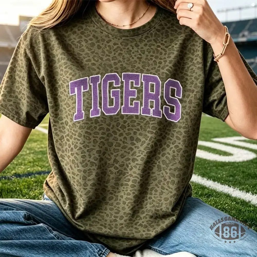 Custom Camo Embroidered Team Name Sweatshirt Leopard T-shirt 