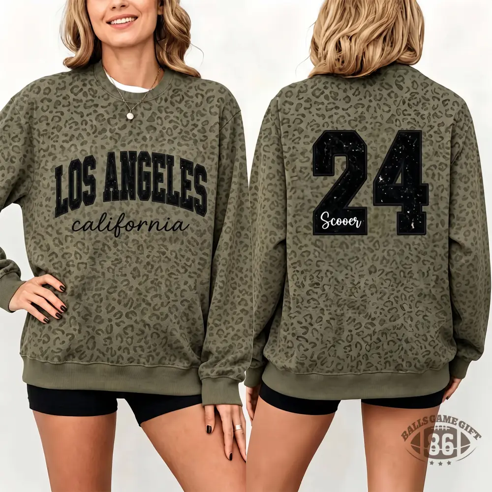 Custom Camo Leopard Sweatshirt, Front City Name & Back Number Sports Print Oversized Crewneck Pullover