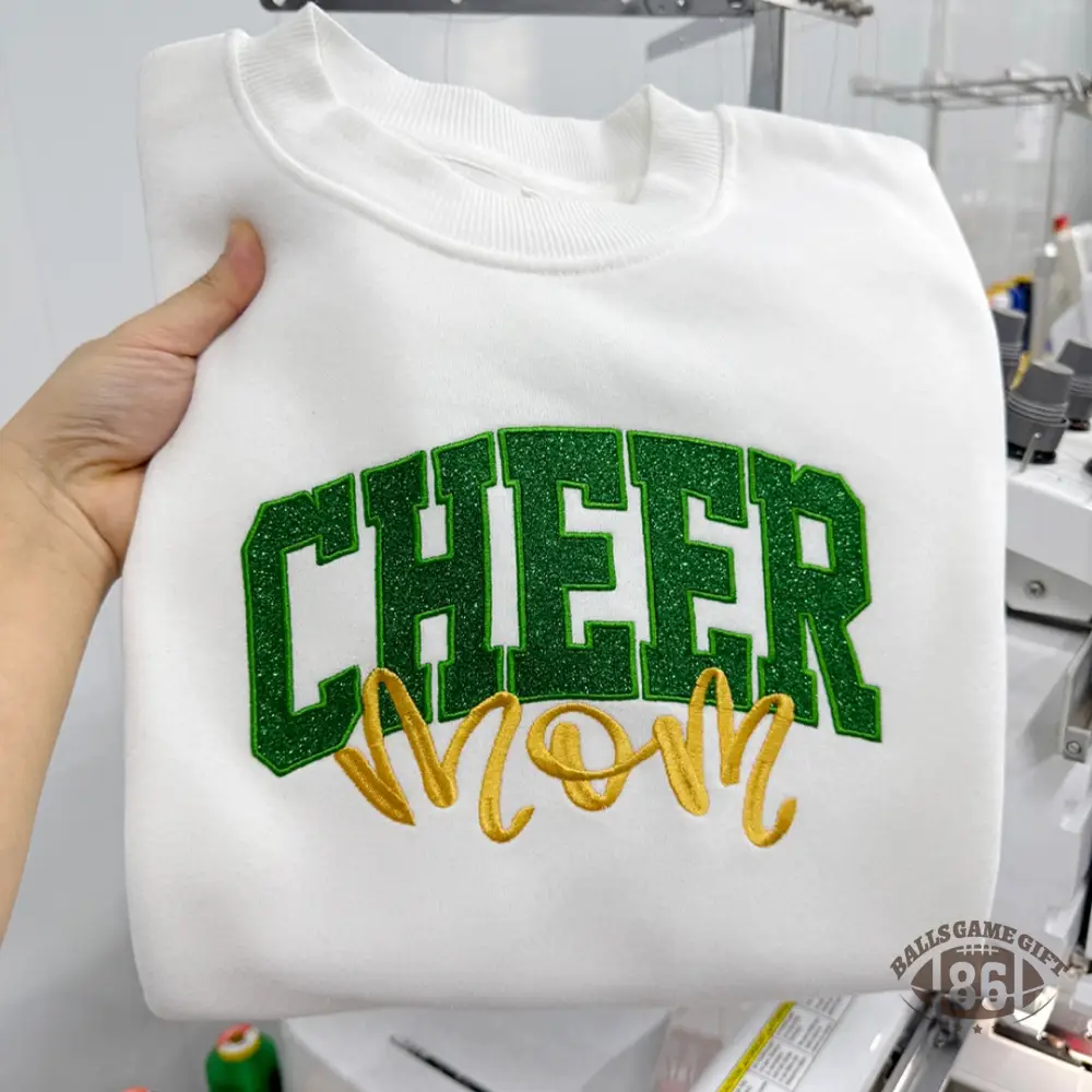 Custom Cheer Glitter Bow Spirit Sweatshirt