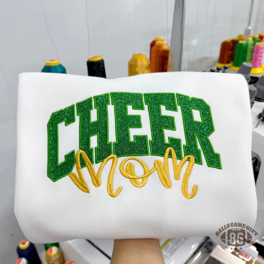 Custom Cheer Glitter Bow Spirit Sweatshirt