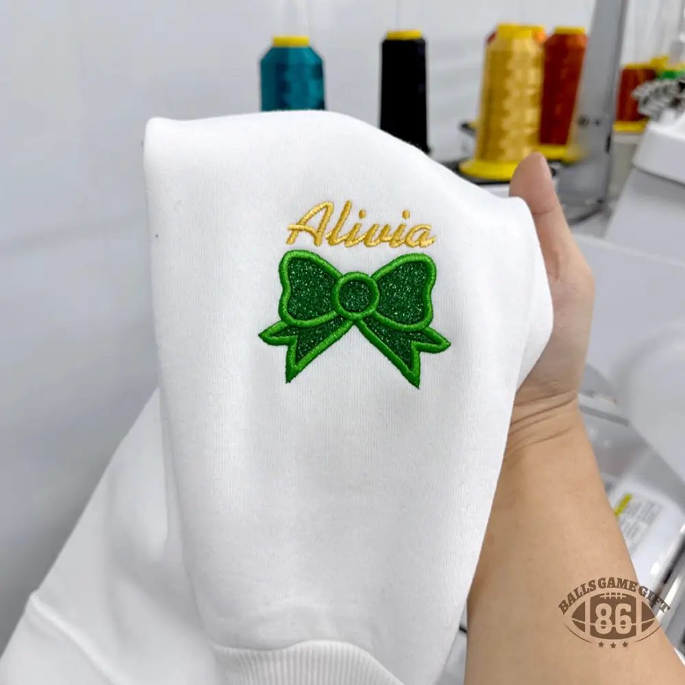 Custom Cheer Glitter Bow Spirit Sweatshirt