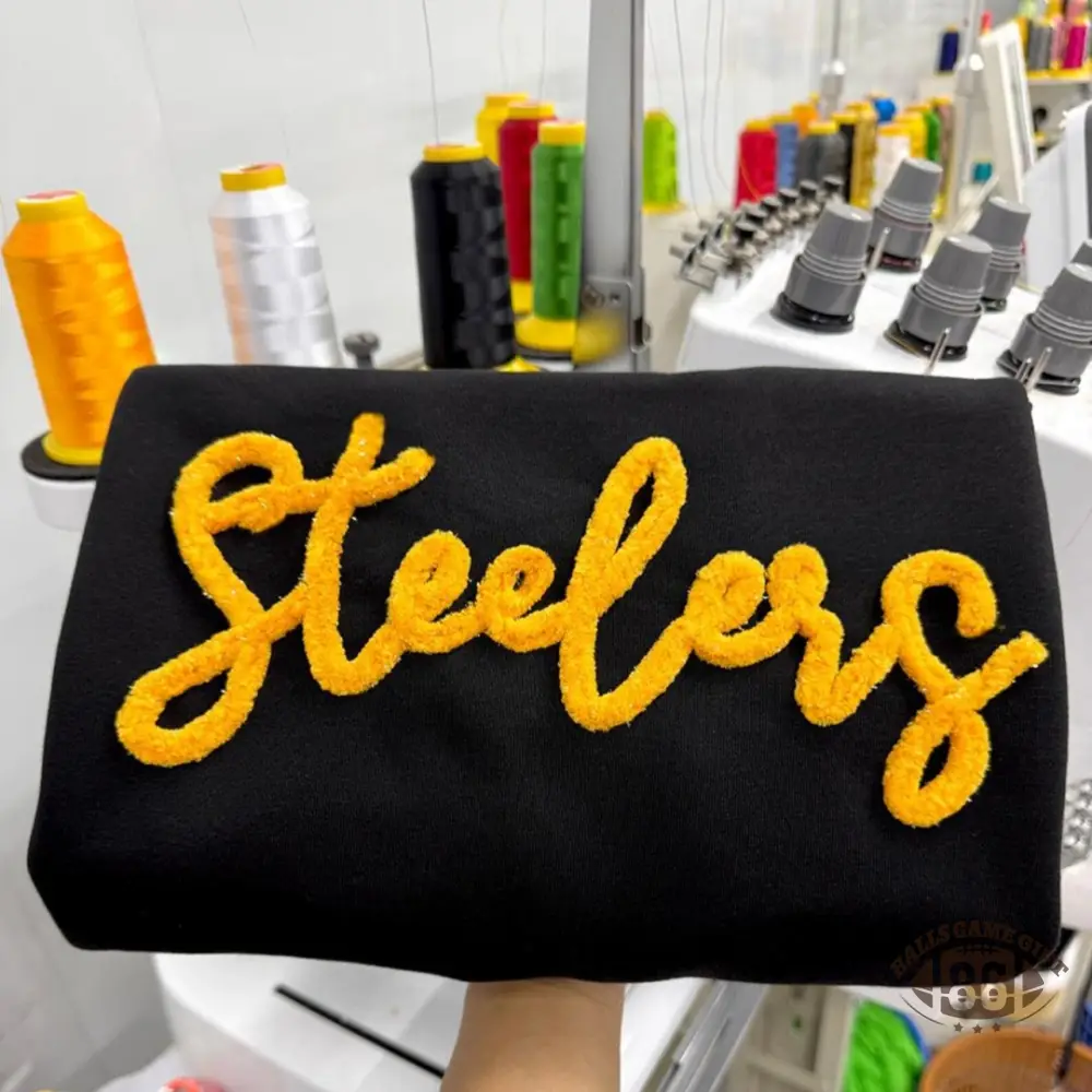 Custom Chenille Embroidered Team Sweatshirt, Game Day Sports Fan Gift