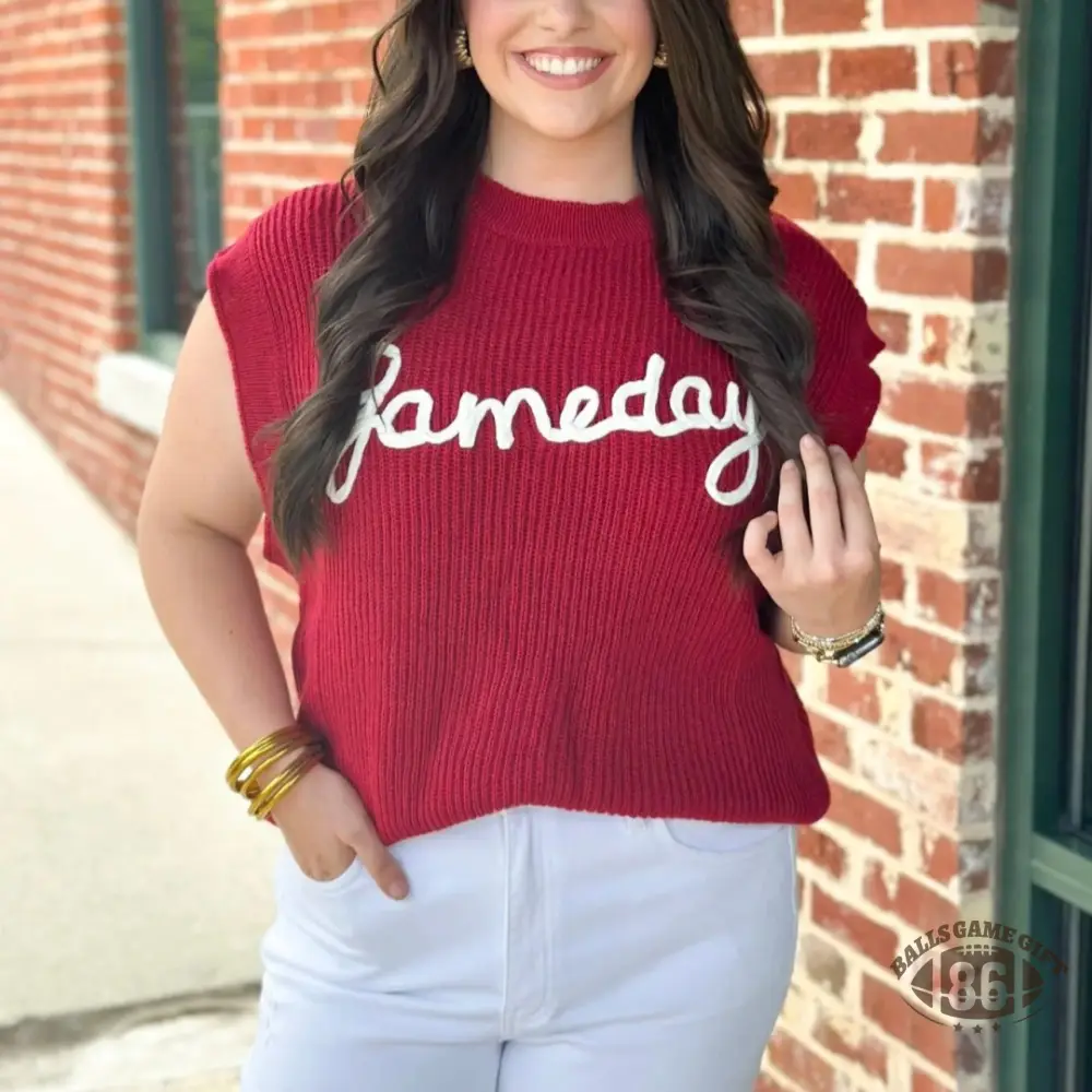 Custom Chenille Game Day  Sweater, Lightweight Game Day Spirit Top