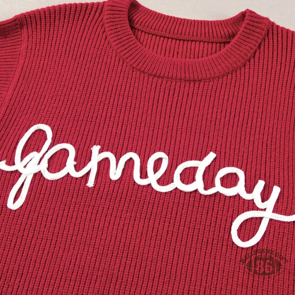Custom Chenille Game Day  Sweater, Lightweight Game Day Spirit Top