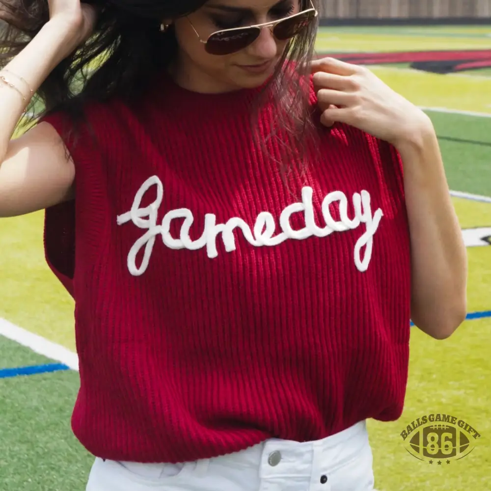 Custom Chenille Game Day  Sweater, Lightweight Game Day Spirit Top