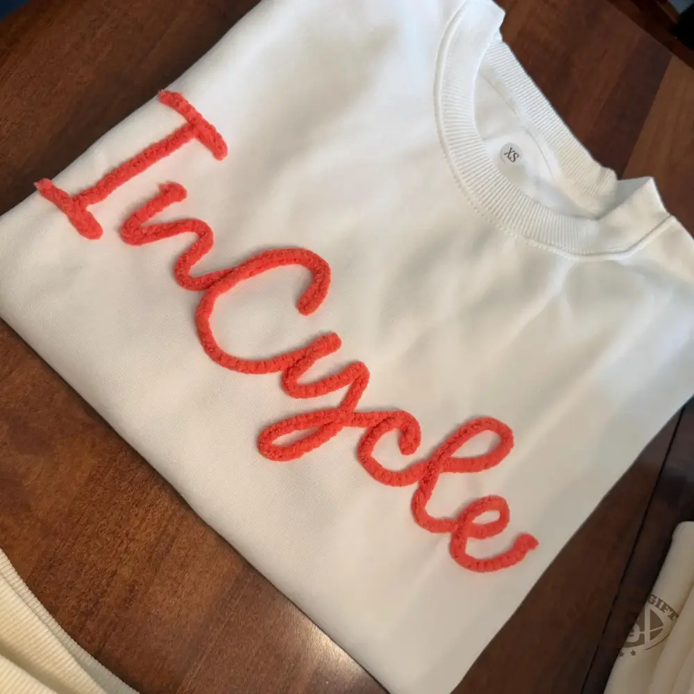 Custom Chenille Lettering Team Name Sweatshirt, Embossed Mascot Sweatshirt