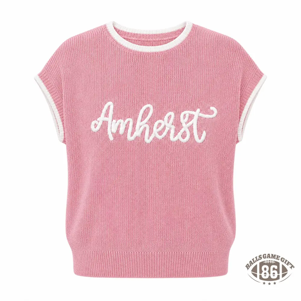 Custom Chenille Name Sweater, Lightweight Game Day Spirit Top, Personalized Gift