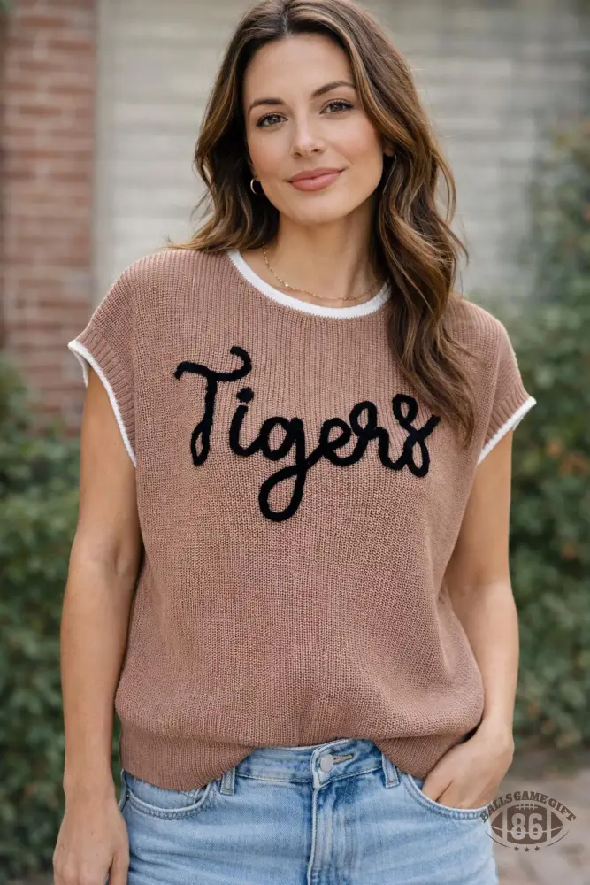 Custom Chenille Name Sweater, Lightweight Game Day Spirit Top, Personalized Gift