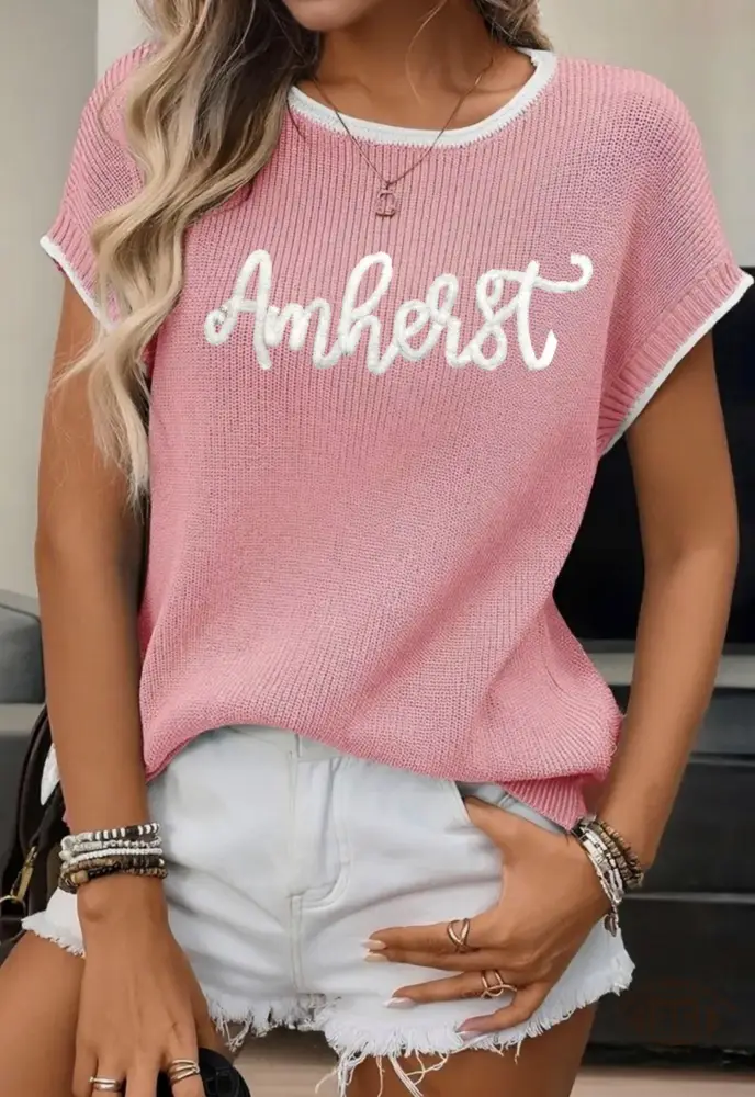 Custom Chenille Name Sweater, Lightweight Game Day Spirit Top, Personalized Gift