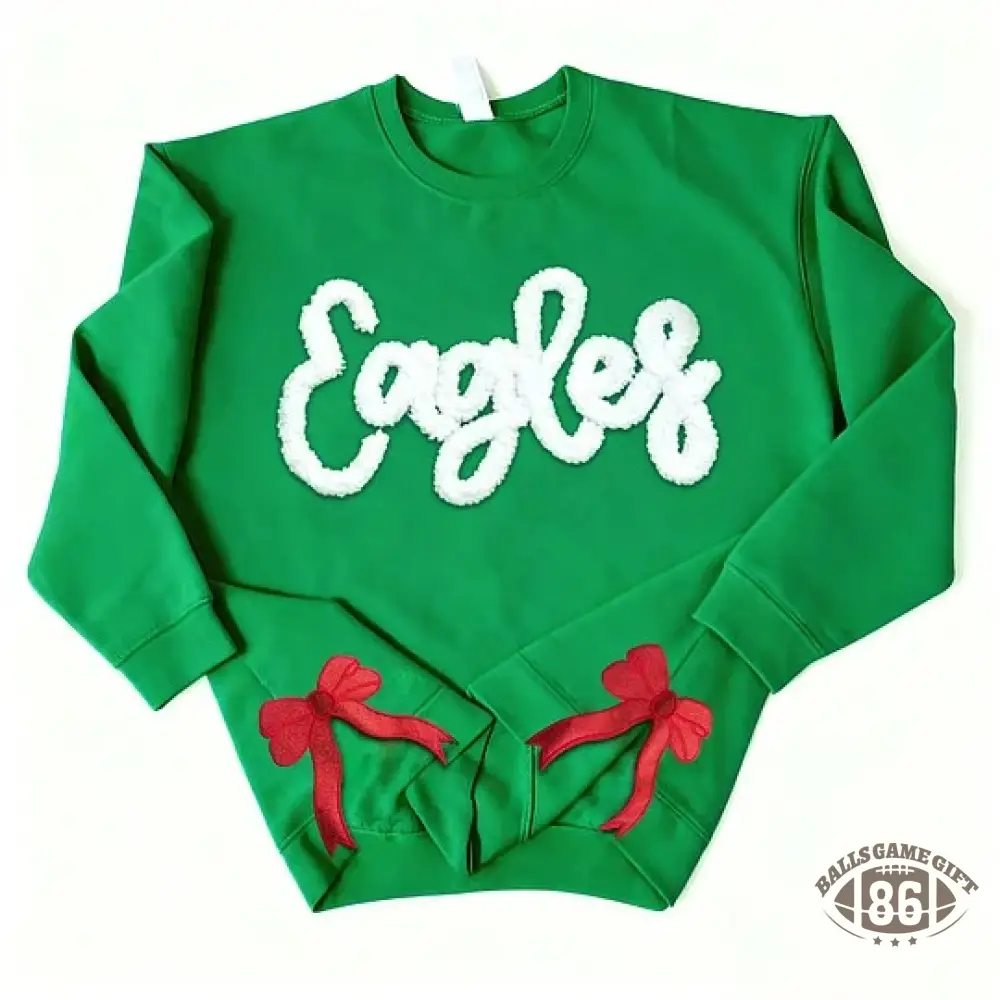 Custom Chenille Team Sweatshirt with Bow – Cozy Style & Fan Spirit 