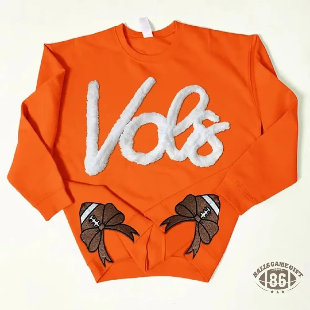 Custom Chenille Team Sweatshirt with Bow – Cozy Style & Fan Spirit 