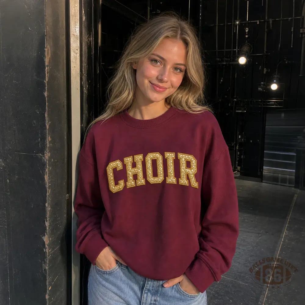 Custom Choir Crewneck Sweatshirt, Personalized Treble Clef Vertical Name Choir Pullover, Gift For Choir Singer