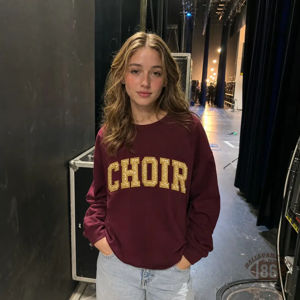 Custom Choir Crewneck Sweatshirt, Personalized Treble Clef Vertical Name Choir Pullover, Gift For Choir Singer